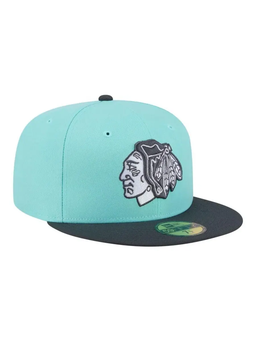 Кепка мужская с вышитым логотипом Chicago Blackhawks New Era — изображение 3 из 5, темно-серый