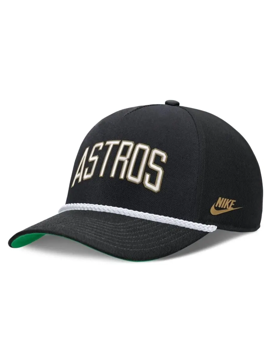 Кепка Nike с вышивкой Houston Astros, Cooperstown Collection Rise — изображение 3 из 5, черный зеленый