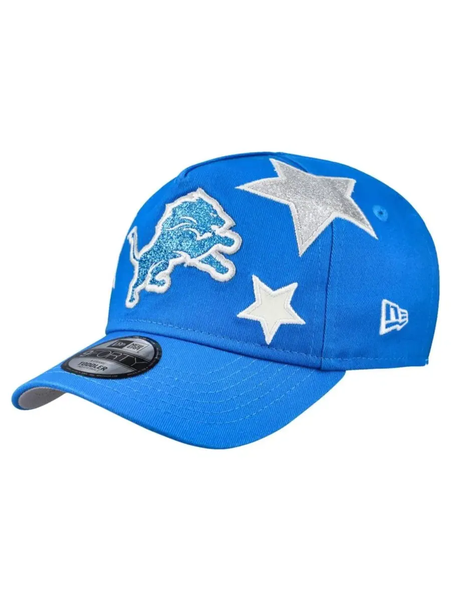 Детская кепка с вышитым логотипом Detroit Lions New Era Stardom 9FORTY A-Frame