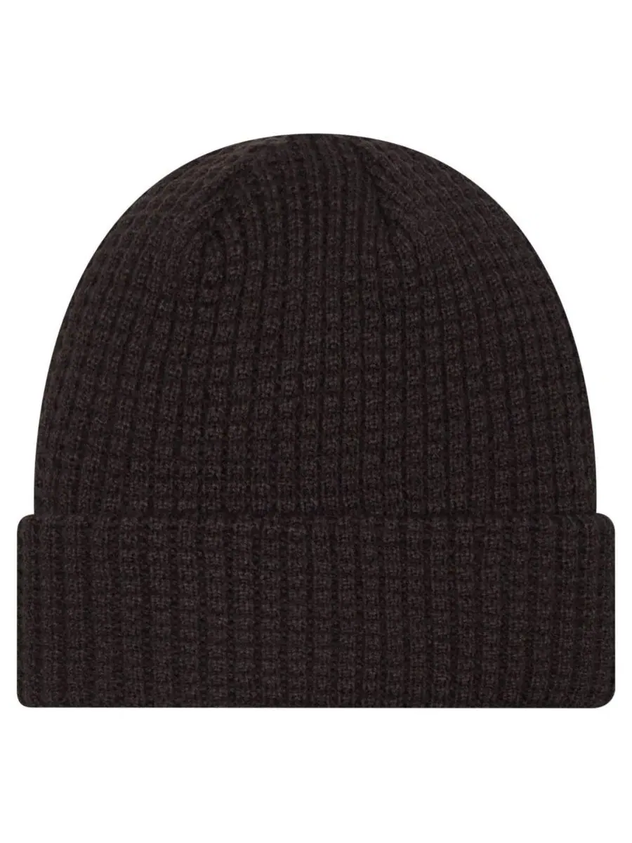 Шапка с отворотом Waffle Cuffed Knit Hat New Era — изображение 2 из 2, черный