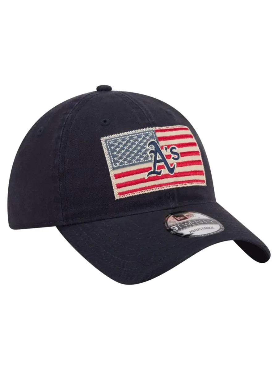Кепка с вышивкой Americana Flag 9TWENTY New Era — изображение 4 из 5, темно-синий
