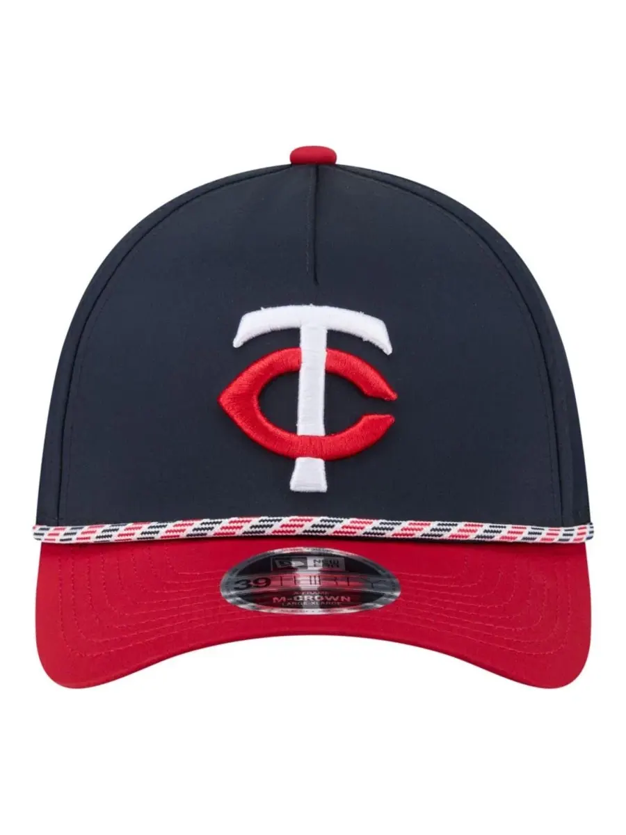 Кепка с изогнутым козырьком M-Crown A-Frame 39THIRTY Flex Hat New Era — изображение 2 из 5, темно-синий красный