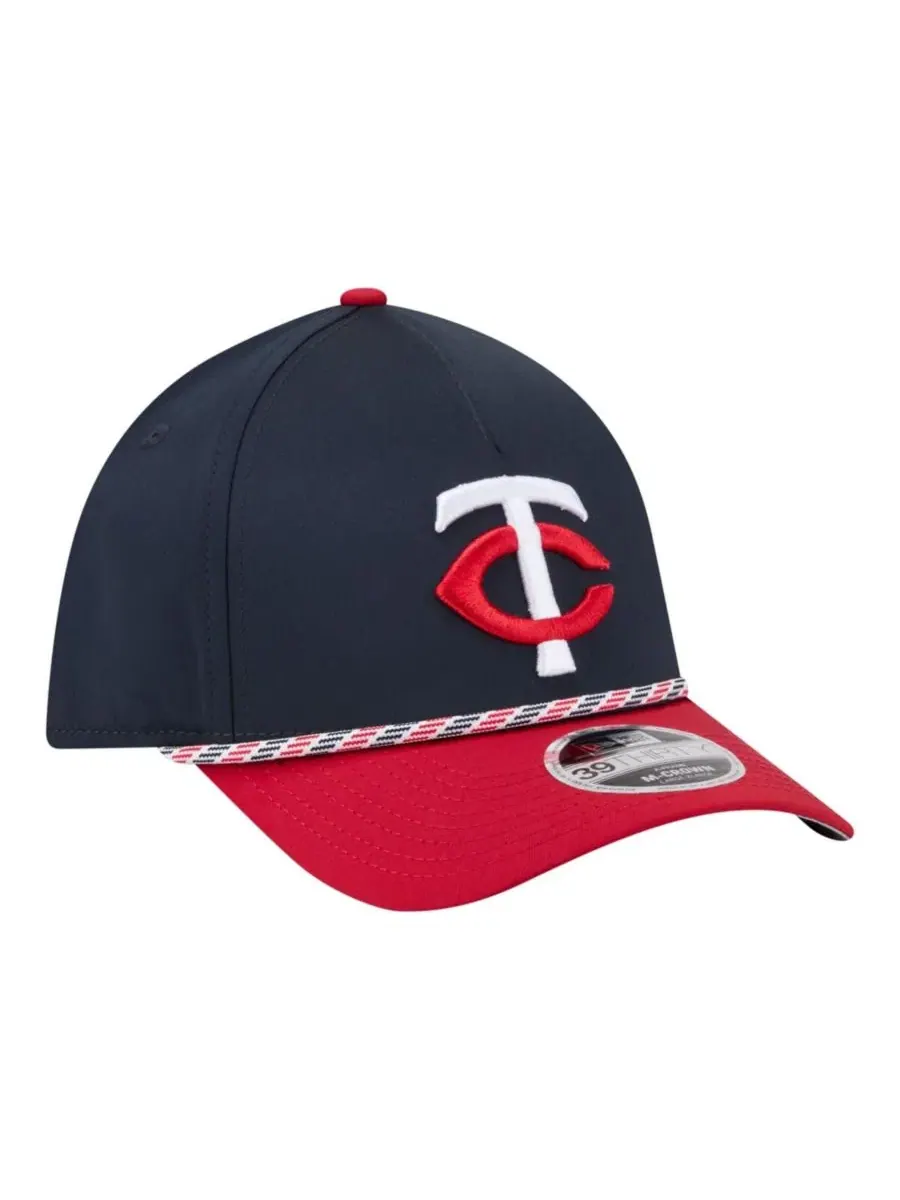 Кепка с изогнутым козырьком M-Crown A-Frame 39THIRTY Flex Hat New Era — изображение 3 из 5, темно-синий красный