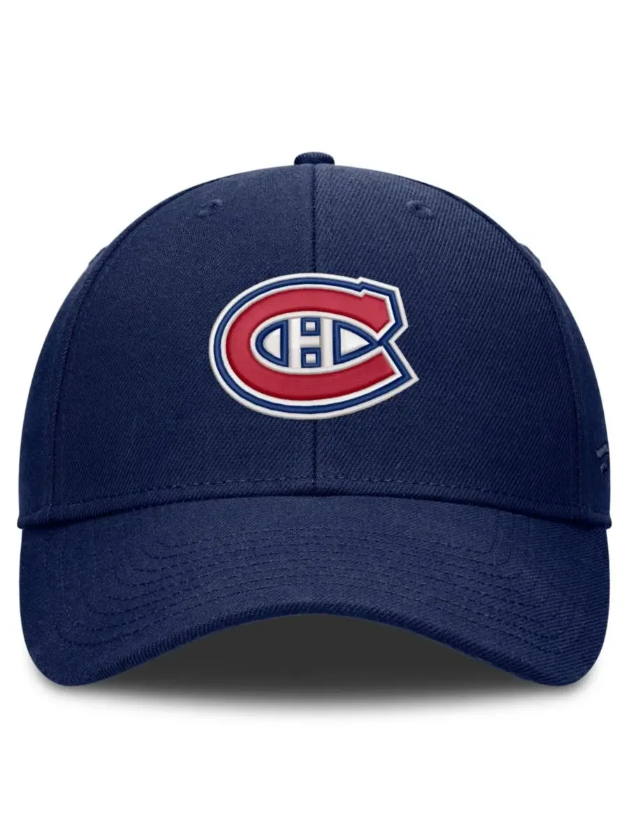 Кепка с вышивкой логотипа Montreal Canadiens Fanatics — изображение 2 из 4, темно-синий