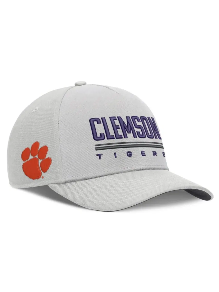 Бейсболка Nike Clemson Tigers 2026 Sideline Dri-FIT Rise Adjustable — изображение 3 из 5, серый