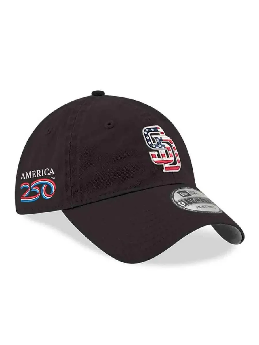 Бейсболка с вышитым логотипом San Diego Padres, America 250 New Era