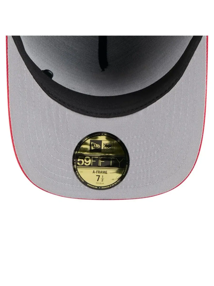 New Era Мужская кепка Kansas City Chiefs 2025 NFL Draft On Stage A-Frame 59FIFTY — изображение 2 из 5, черный красный