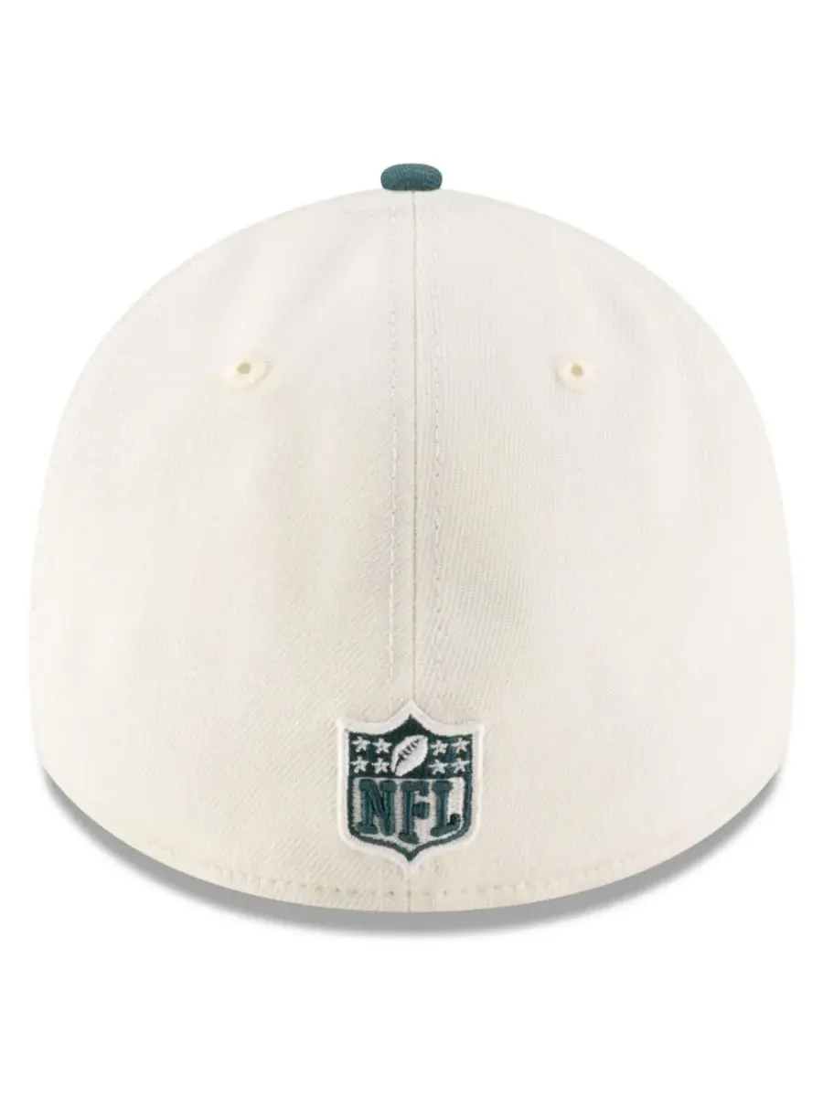 New Era Мужская кепка Philadelphia Eagles 39THIRTY Flex кремово-зеленого цвета с символикой драфта — изображение 3 из 5