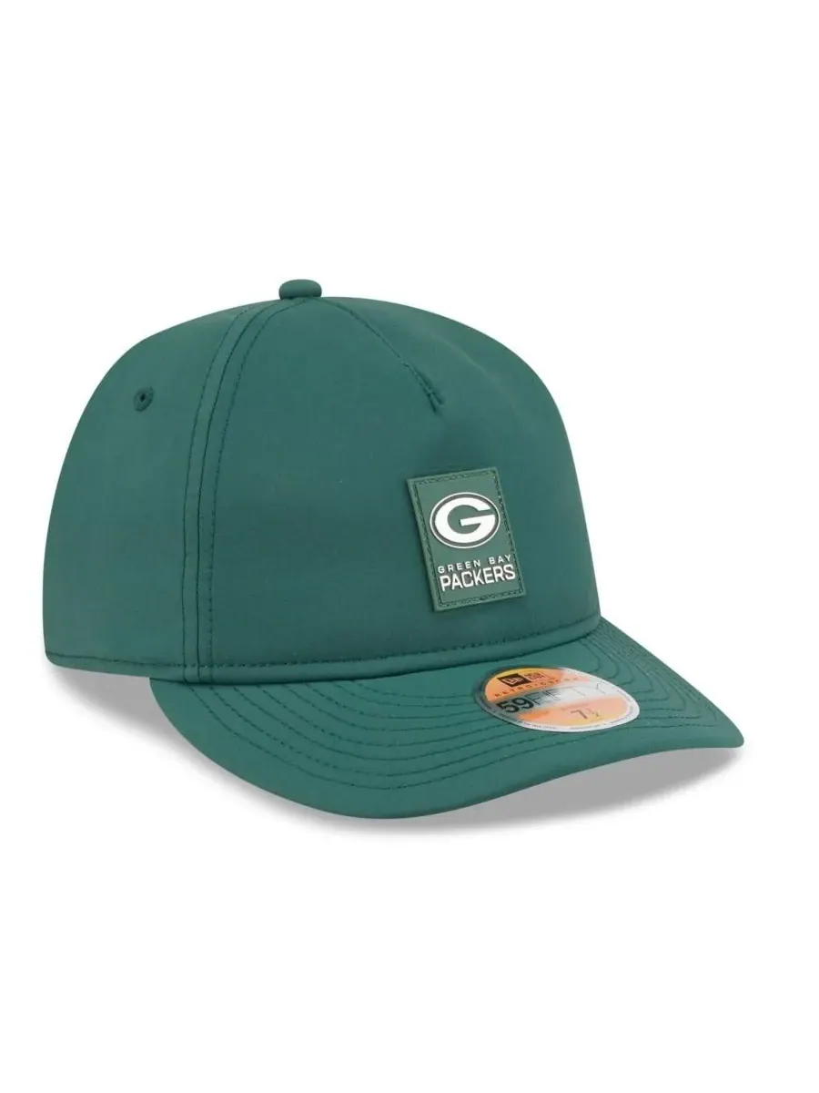New Era Мужская зеленая кепка Green Bay Packers 2025 Sideline Retro Crown 59FIFTY Fitted Hat — изображение 4 из 5, зеленый