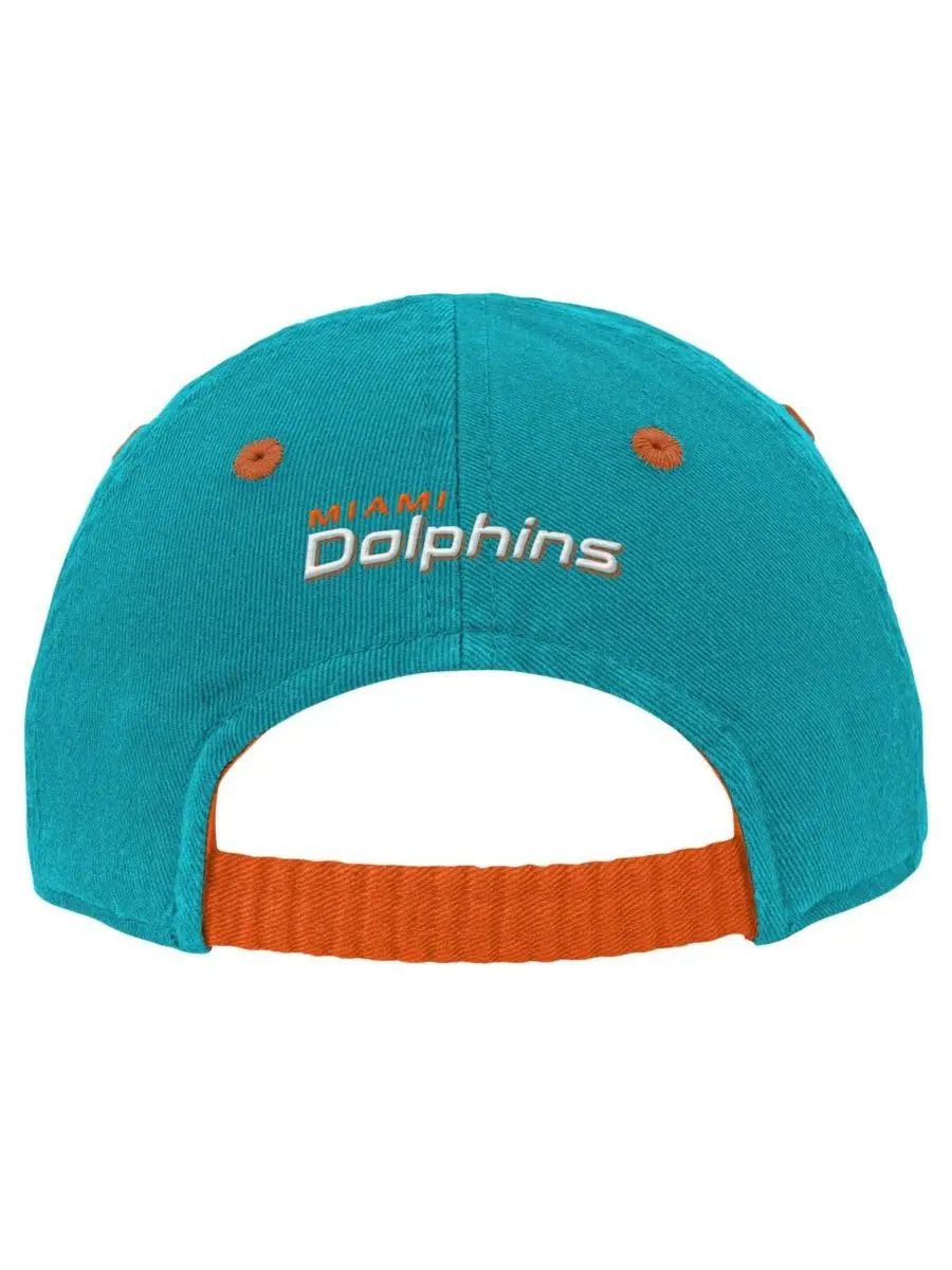 Детская шапка Aqua Miami Dolphins Team Slouch Flex Hat для мальчиков и девочек Outerstuff — изображение 3 из 3, голубой