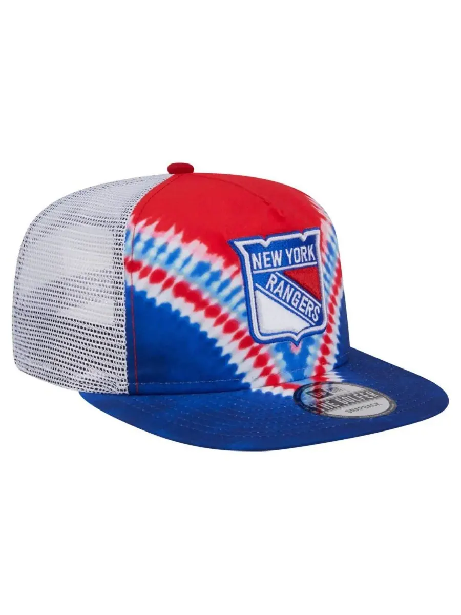 New Era Мужская сине-красная бейсболка New York Rangers в стиле ретро с V-образным рисунком и — изображение 2 из 4