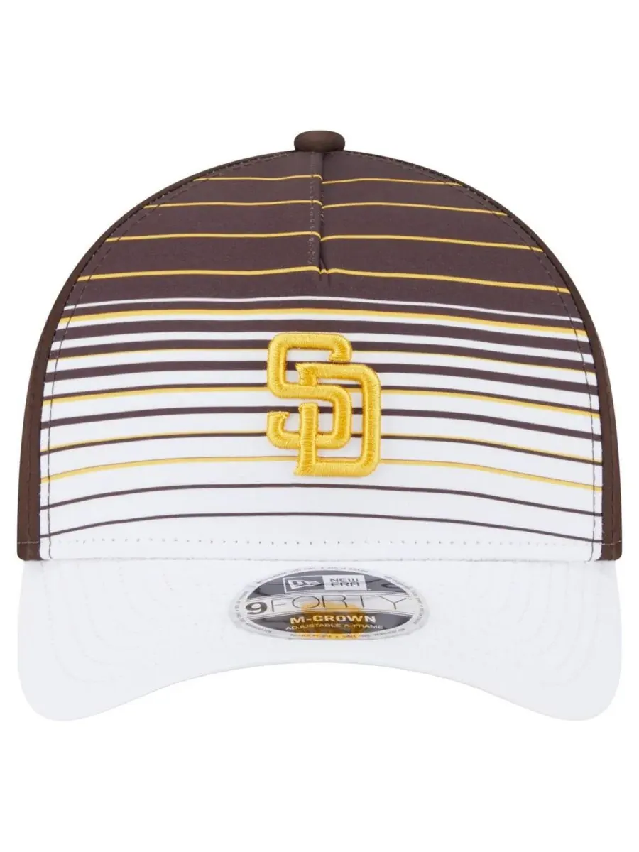 New Era Мужская коричневая кепка San Diego Padres Gradient 9FORTY с регулируемой высотой тульи — изображение 3 из 4