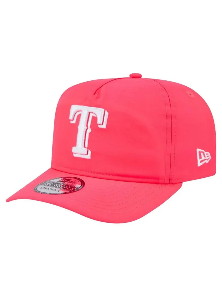 New Era Мужская розовая регулируемая кепка для гольфа Texas Rangers на каждый день