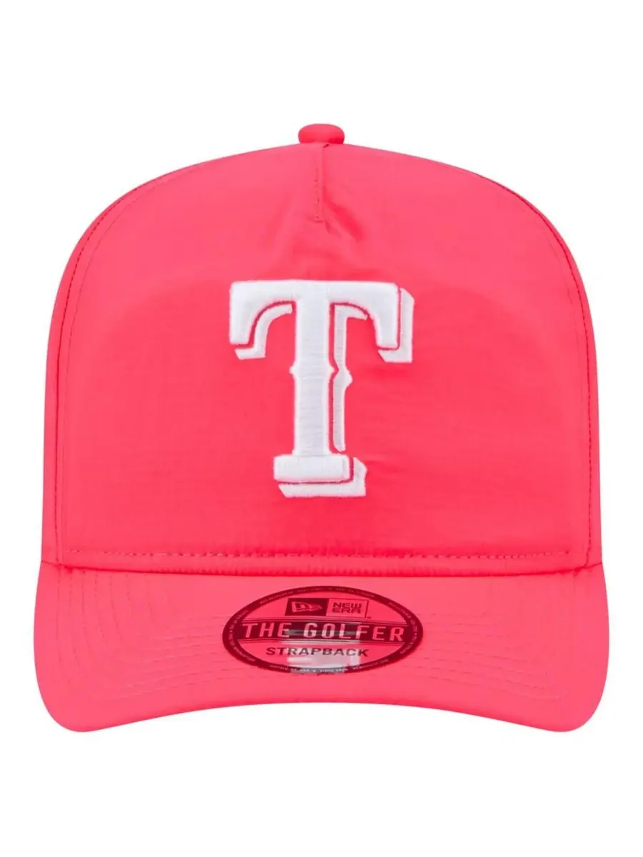 New Era Мужская розовая регулируемая кепка для гольфа Texas Rangers на каждый день — изображение 2 из 4, розовый