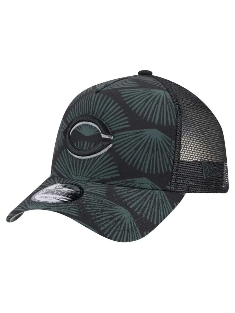 New Era Мужская черная регулируемая бейсболка Cincinnati Reds 9FORTY A-Frame Trucker