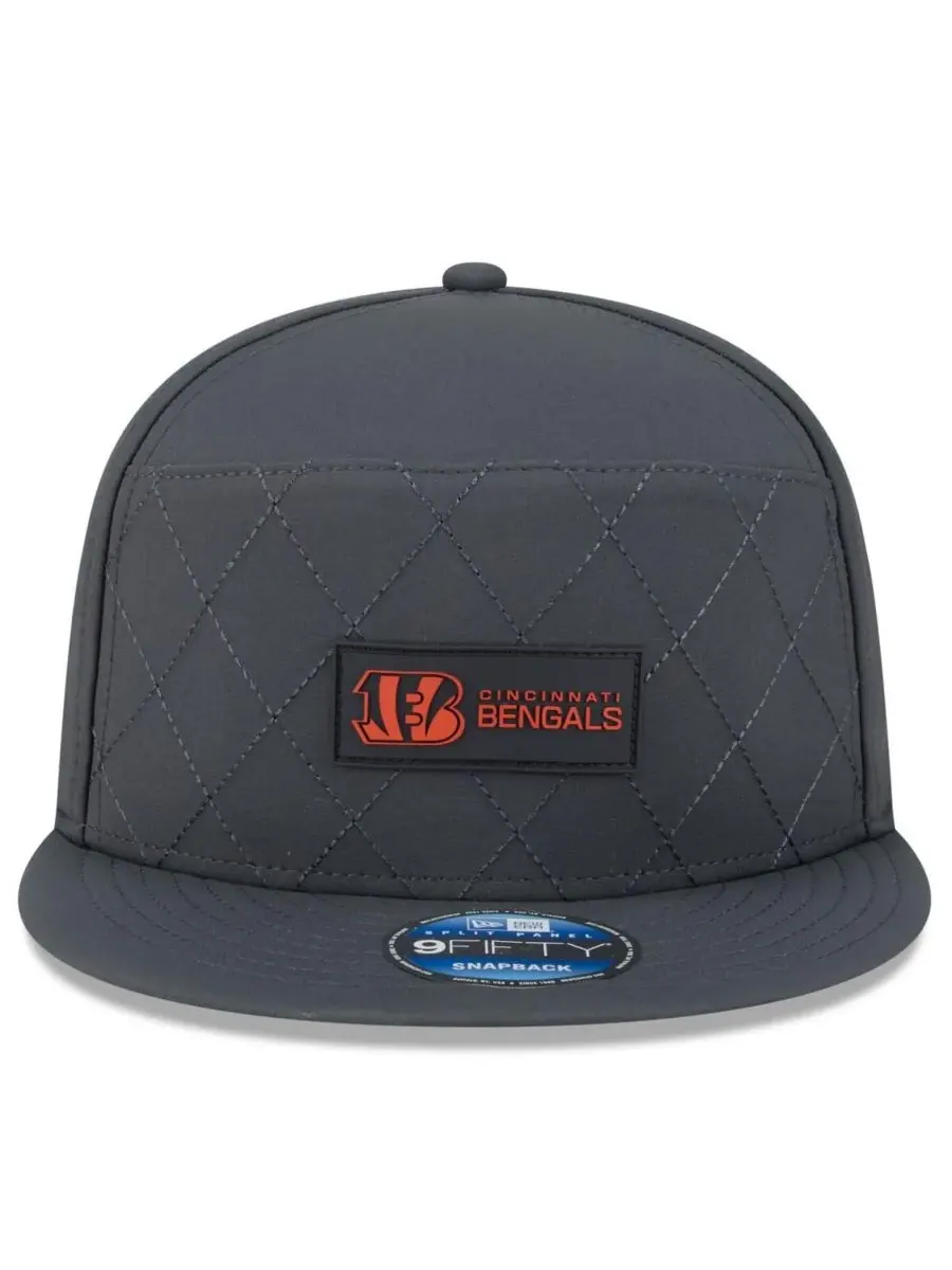New Era Мужская бейсболка 9FIFTY Snapback угольного цвета с разрезом для холодной погоды, с — изображение 5 из 5, темно-серый