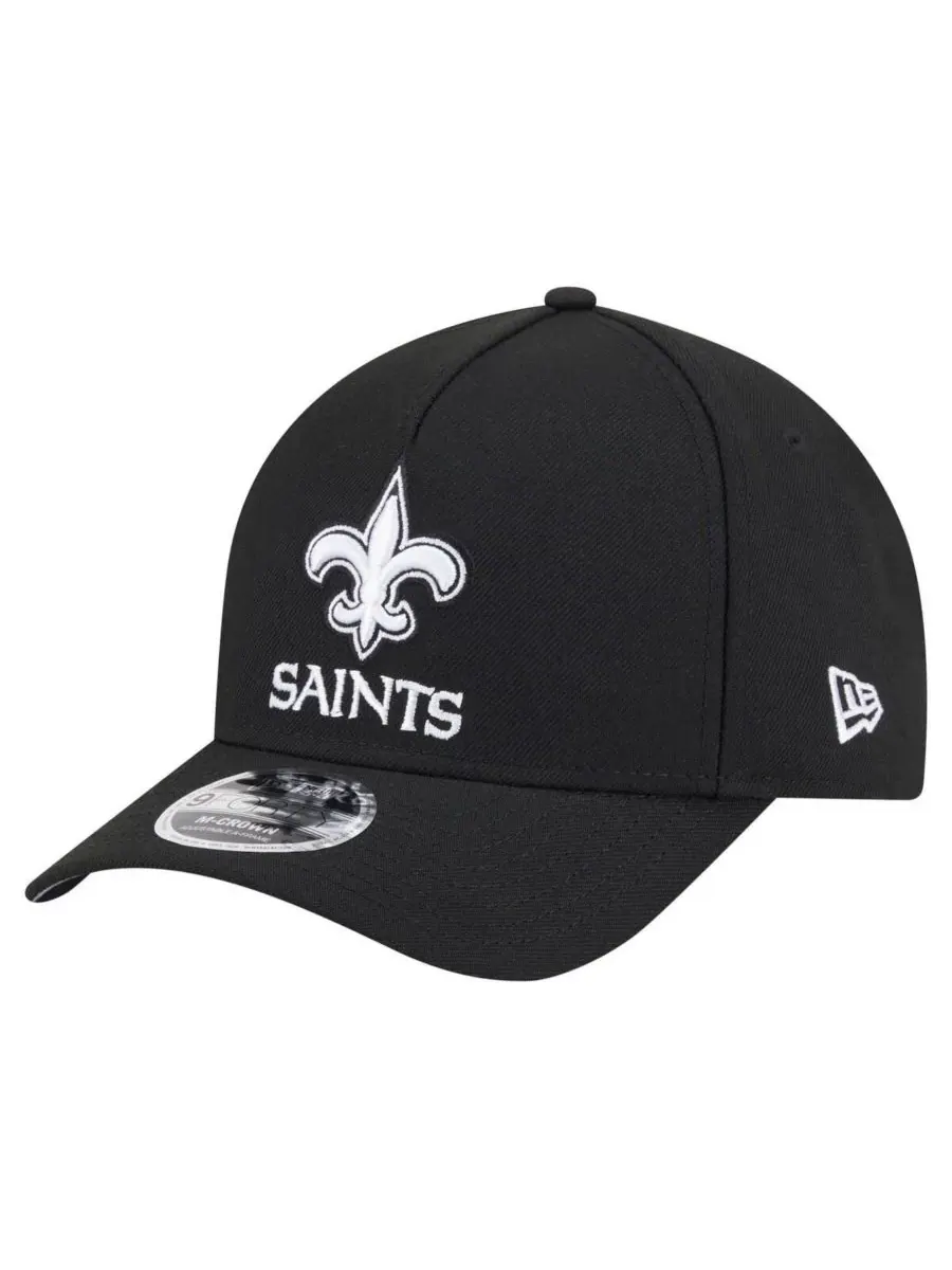 New Era Мужская черная кепка New Orleans Saints Team Collection 9FORTY M-Crown A-Frame с
