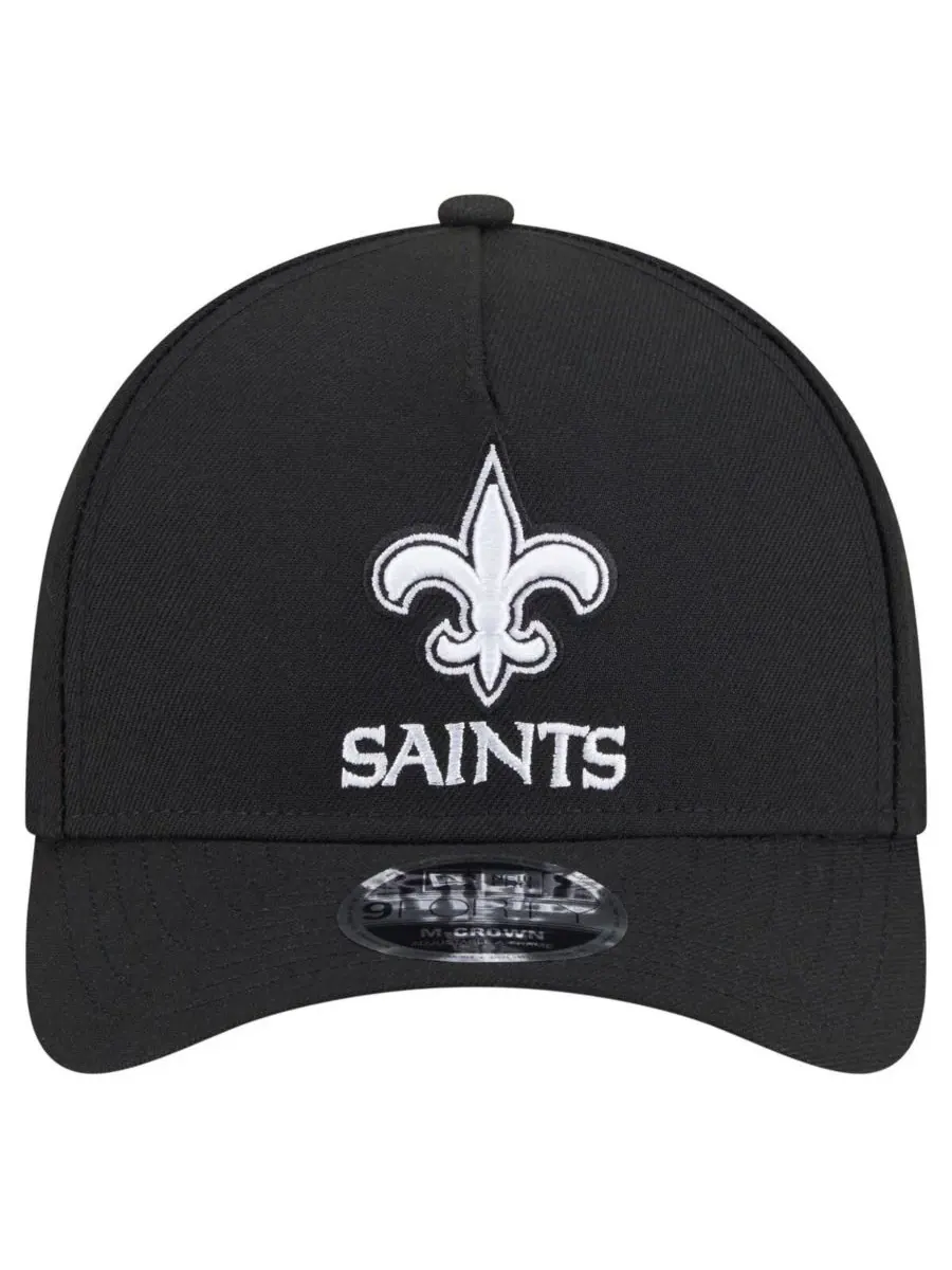 New Era Мужская черная кепка New Orleans Saints Team Collection 9FORTY M-Crown A-Frame с — изображение 5 из 5, черный