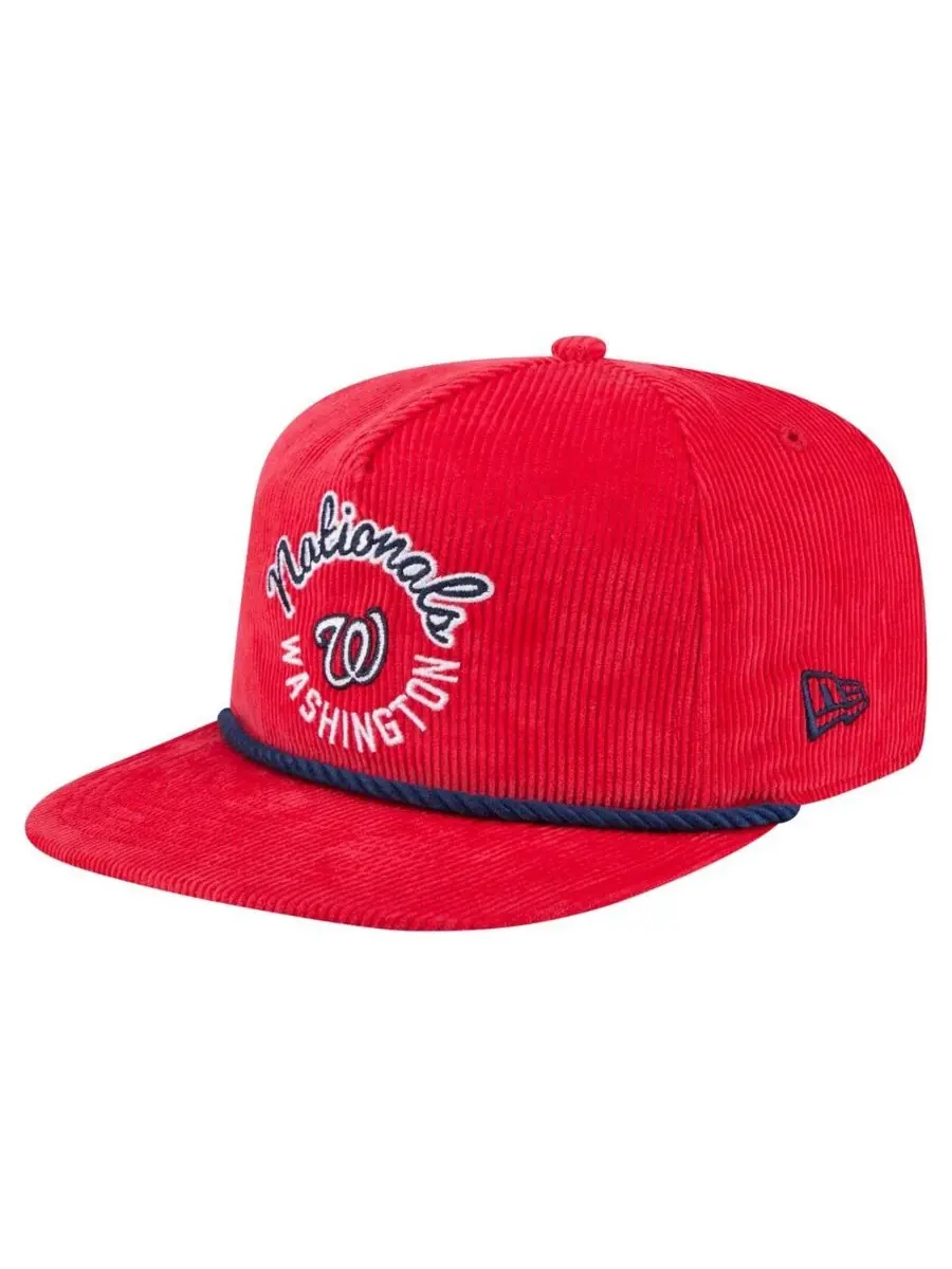 New Era Мужская красная вельветовая кепка для гольфа Washington Nationals Full Circle с — изображение 3 из 4, красный