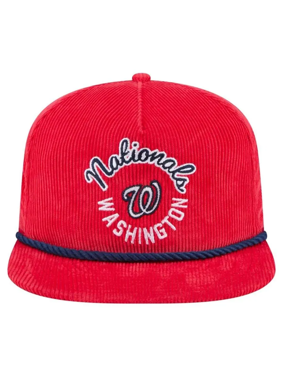 New Era Мужская красная вельветовая кепка для гольфа Washington Nationals Full Circle с — изображение 4 из 4, красный