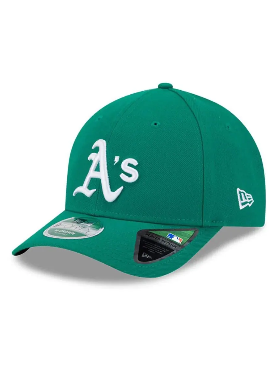 New Era Мужская регулируемая бейсболка Kelly Green Athletics Player Replica 9FORTY