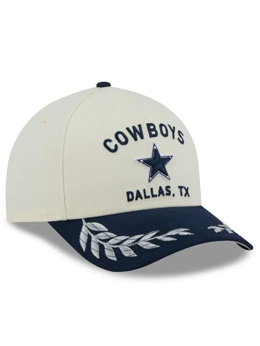 New Era Мужская кепка 39THIRTY Flex кремового/темно-синего цвета с символикой команды Dallas — изображение 3 из 5