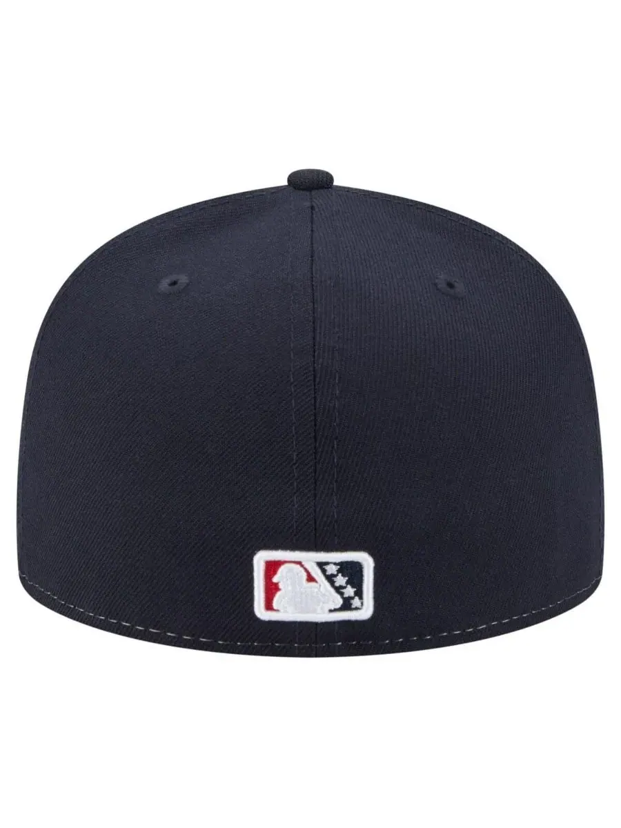 New Era Мужская бело-черная кепка Nashville Sounds Authentic Collection 59FIFTY Fitted Hat — изображение 4 из 4, белый черный