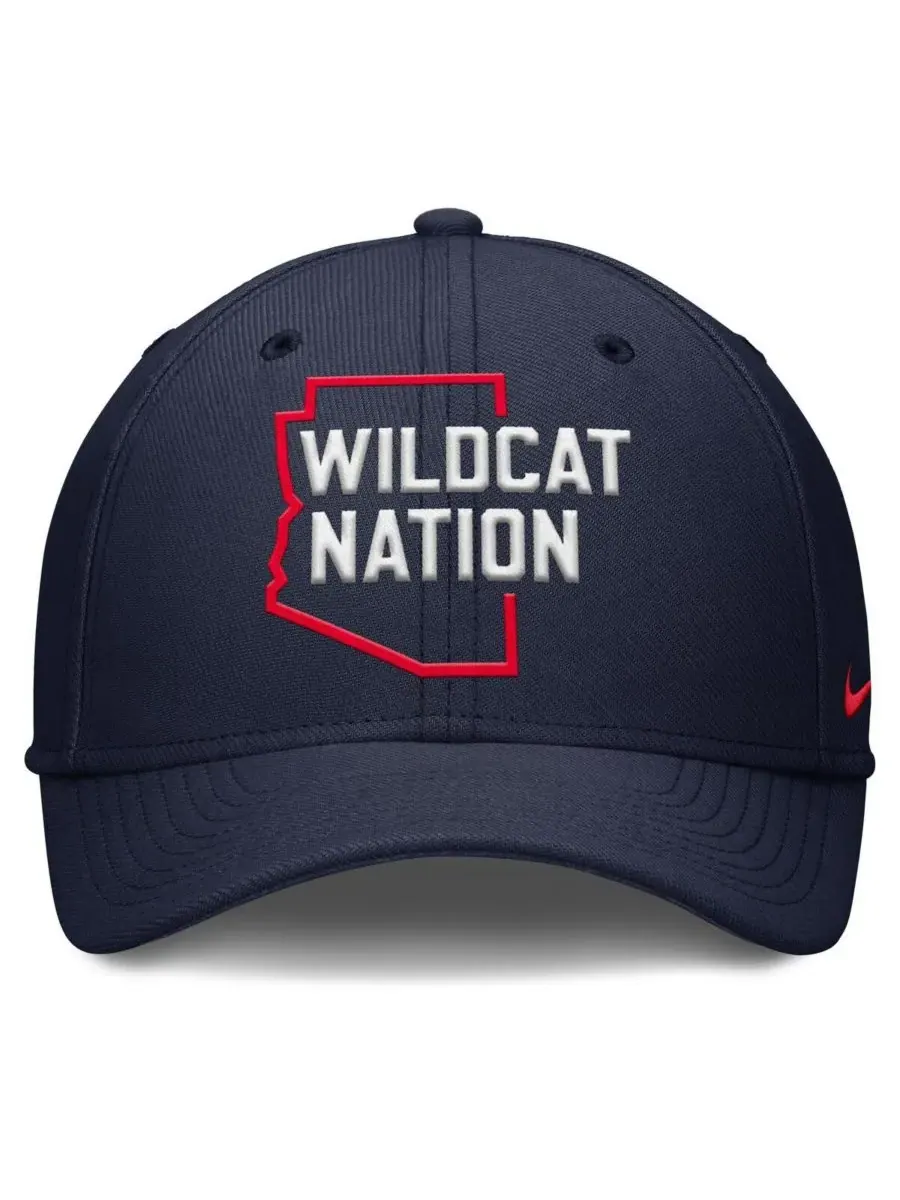 Nike Мужская темно-синяя кепка Arizona Wildcats Local Swoosh Flex Hat — изображение 4 из 4, темно-синий