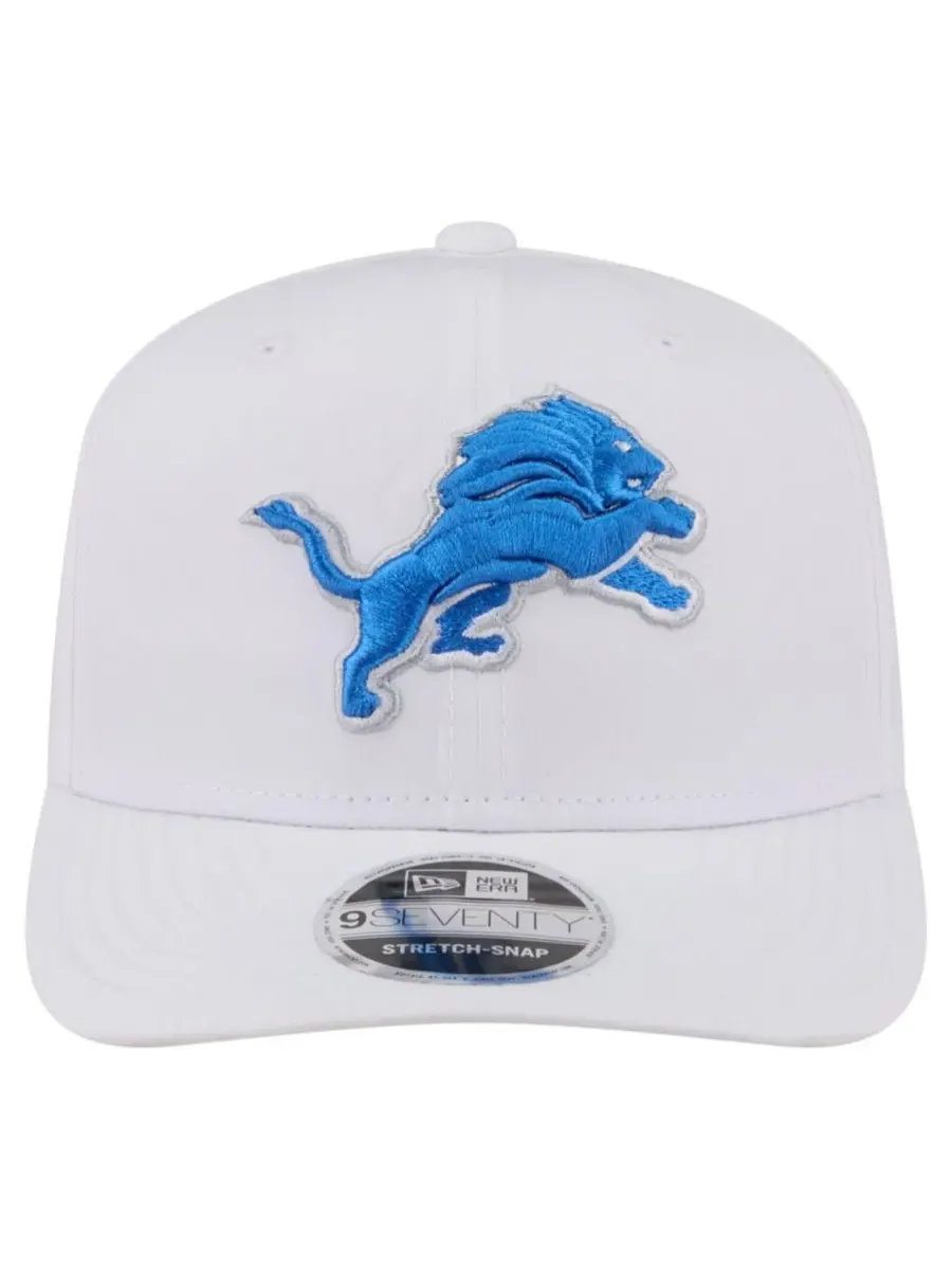 Бейсболка New Era с вышитым логотипом Detroit Lions, модель Name Plate 9SEVENTY — изображение 2 из 7, белый