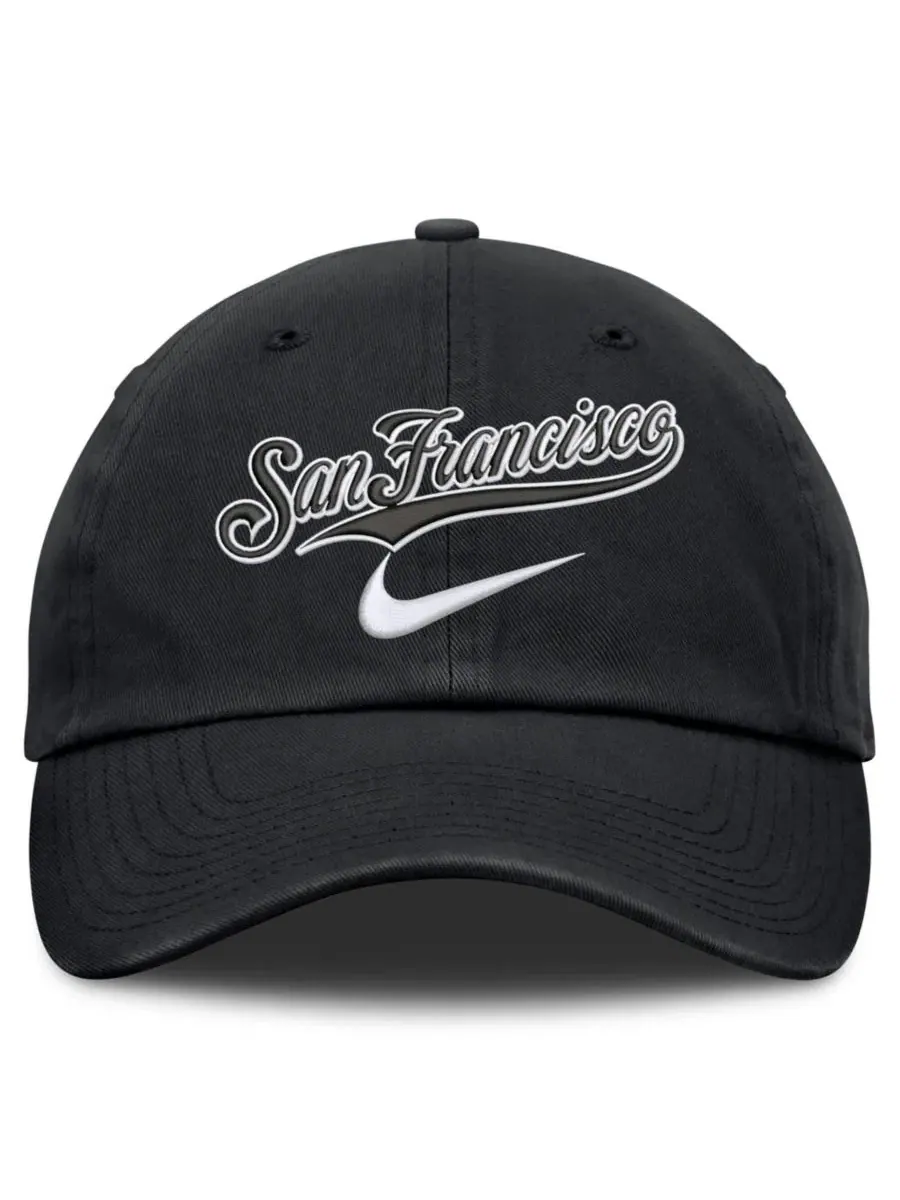 Кепка с вышивкой San Francisco Giants, с регулируемым ремешком Nike — изображение 2 из 4, черный