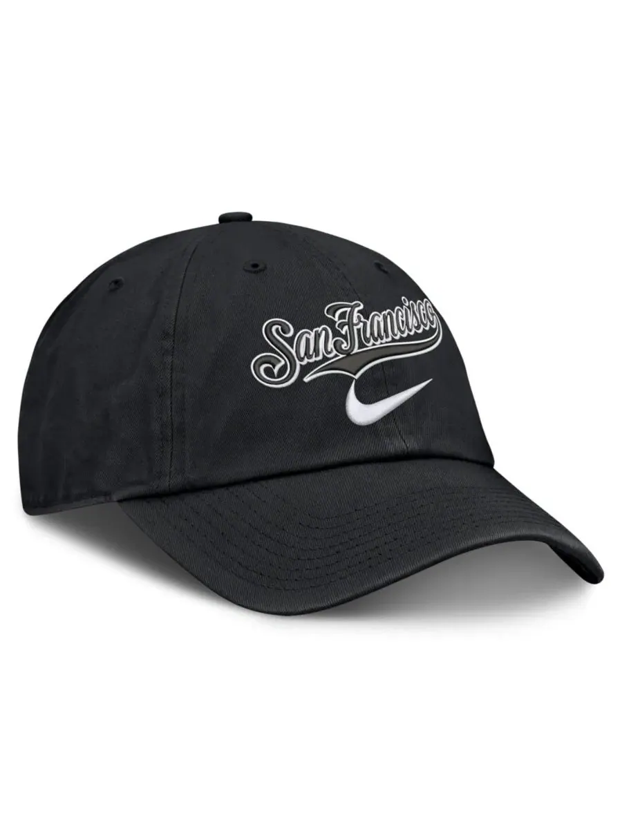 Кепка с вышивкой San Francisco Giants, с регулируемым ремешком Nike — изображение 3 из 4, черный