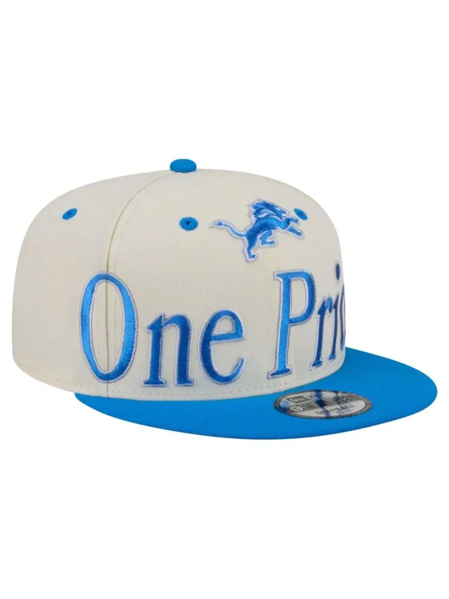 Кепка-снапбек с вышивкой Detroit Lions, модель Oversized Slogan 9FIFTY New Era