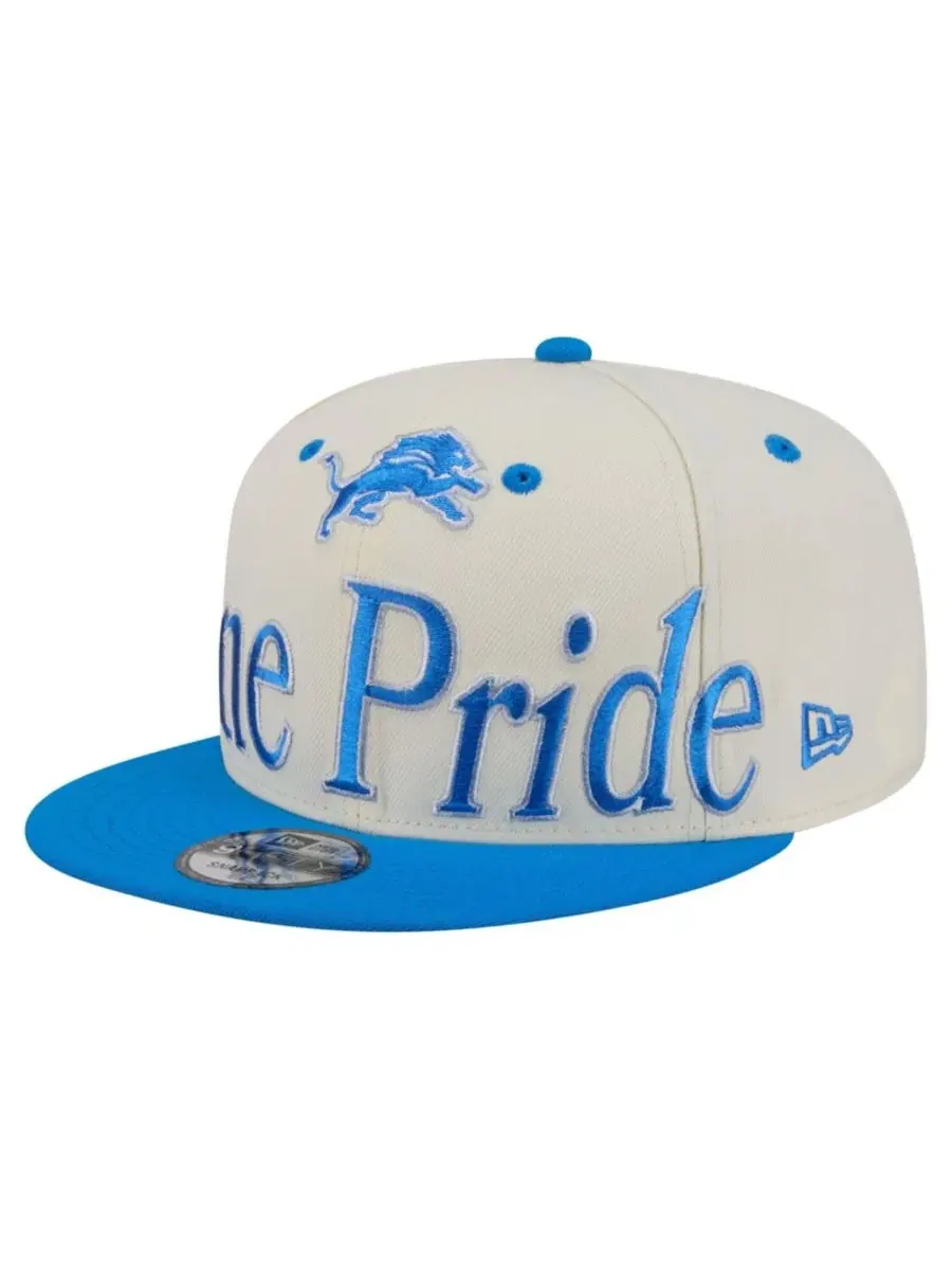 Кепка-снапбек с вышивкой Detroit Lions, модель Oversized Slogan 9FIFTY New Era — изображение 3 из 7, бежевый