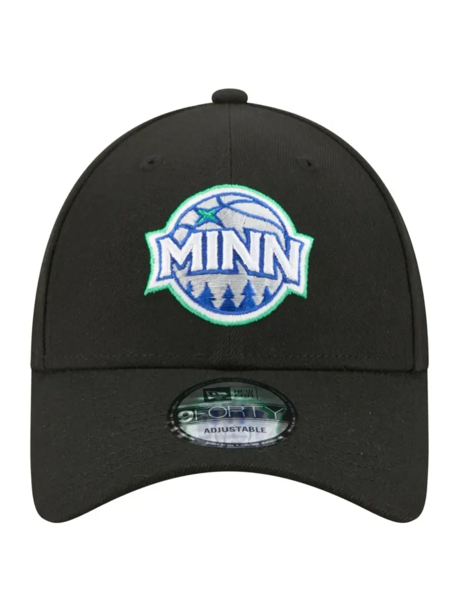 Кепка 9FORTY с вышивкой Minnesota Timberwolves New Era — изображение 2 из 5, черный
