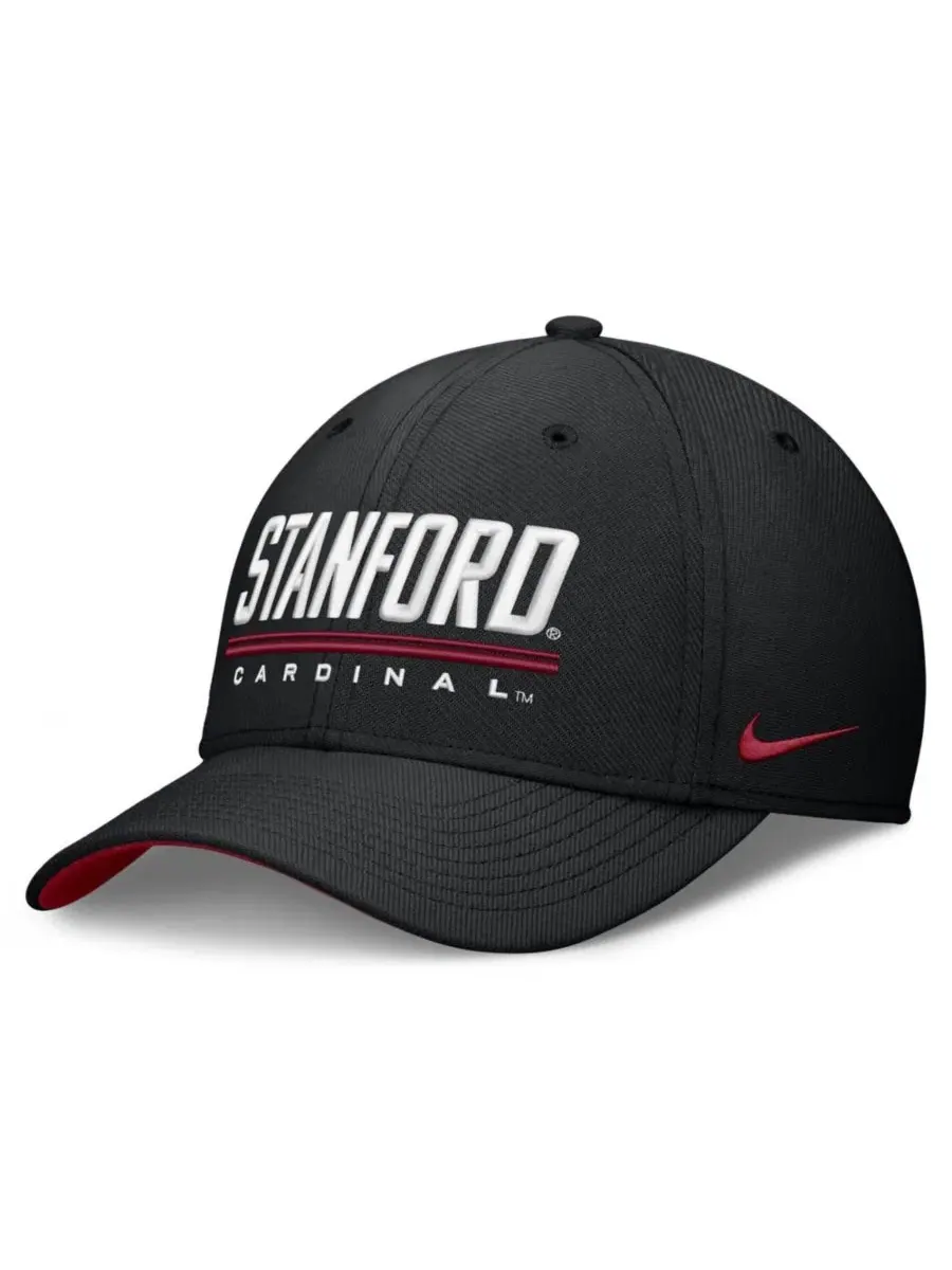 Бейсболка Nike Game Day Rise Swooshflex, Black, с вышивкой Stanford Cardinal