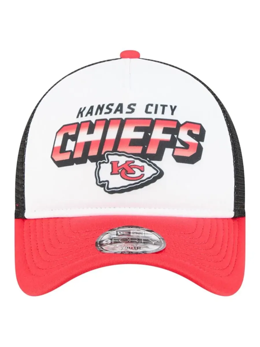 Детская кепка New Era Kansas City Chiefs Streak 9FORTY A-Frame — изображение 2 из 5, белый красный
