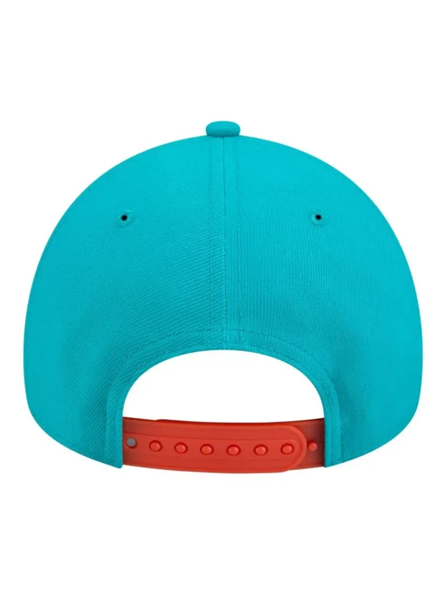 Кепка New Era 9FORTY A-Frame с вышитым логотипом Miami Dolphins — изображение 4 из 7, голубой