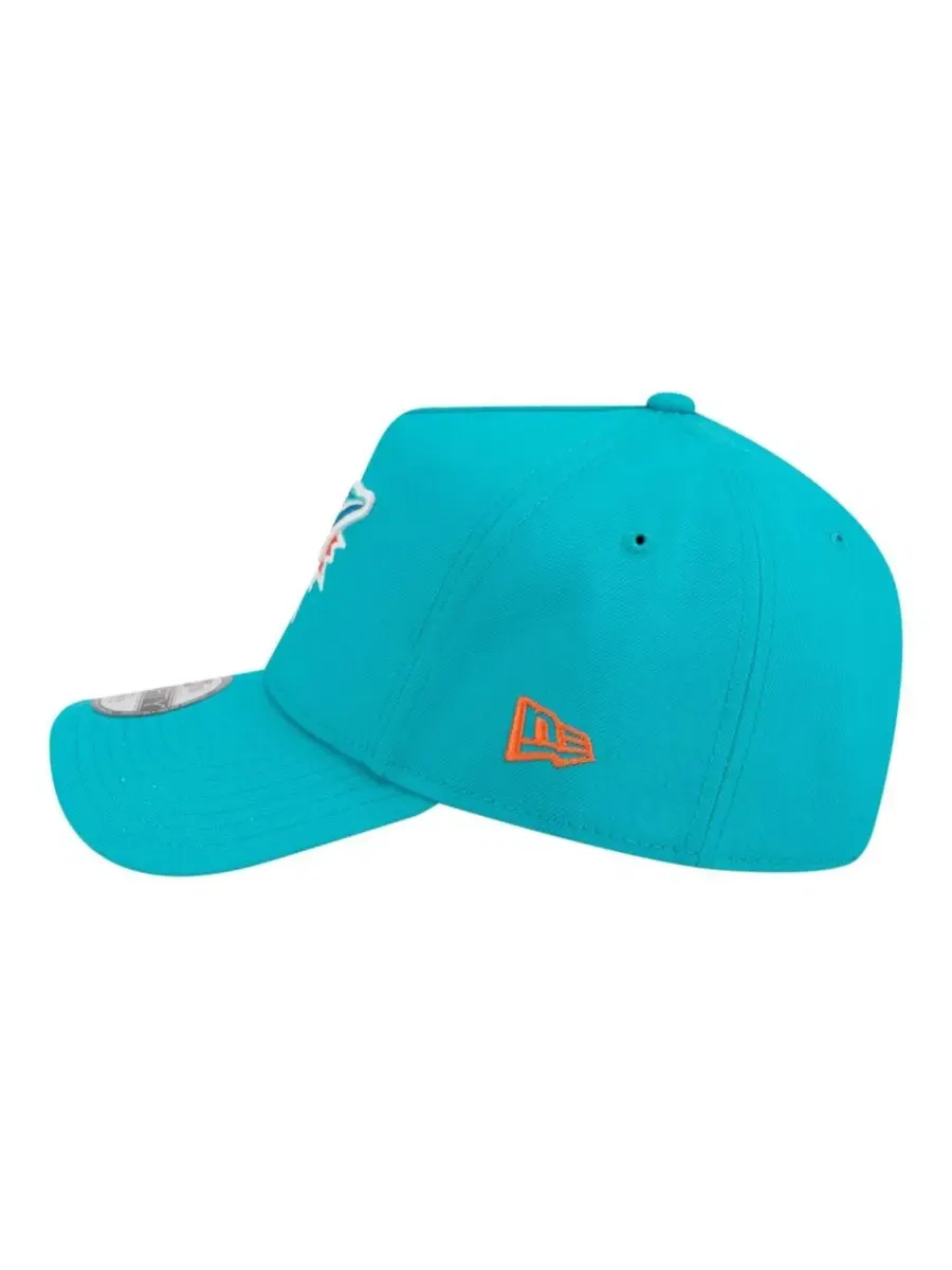 Кепка New Era 9FORTY A-Frame с вышитым логотипом Miami Dolphins — изображение 6 из 7, голубой
