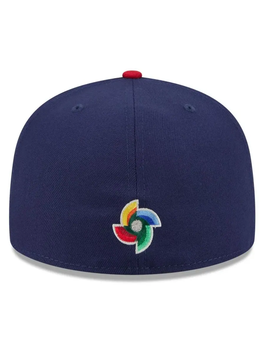 Бейсболка New Era USA Baseball 59FIFTY — изображение 4 из 4, темно-синий красный