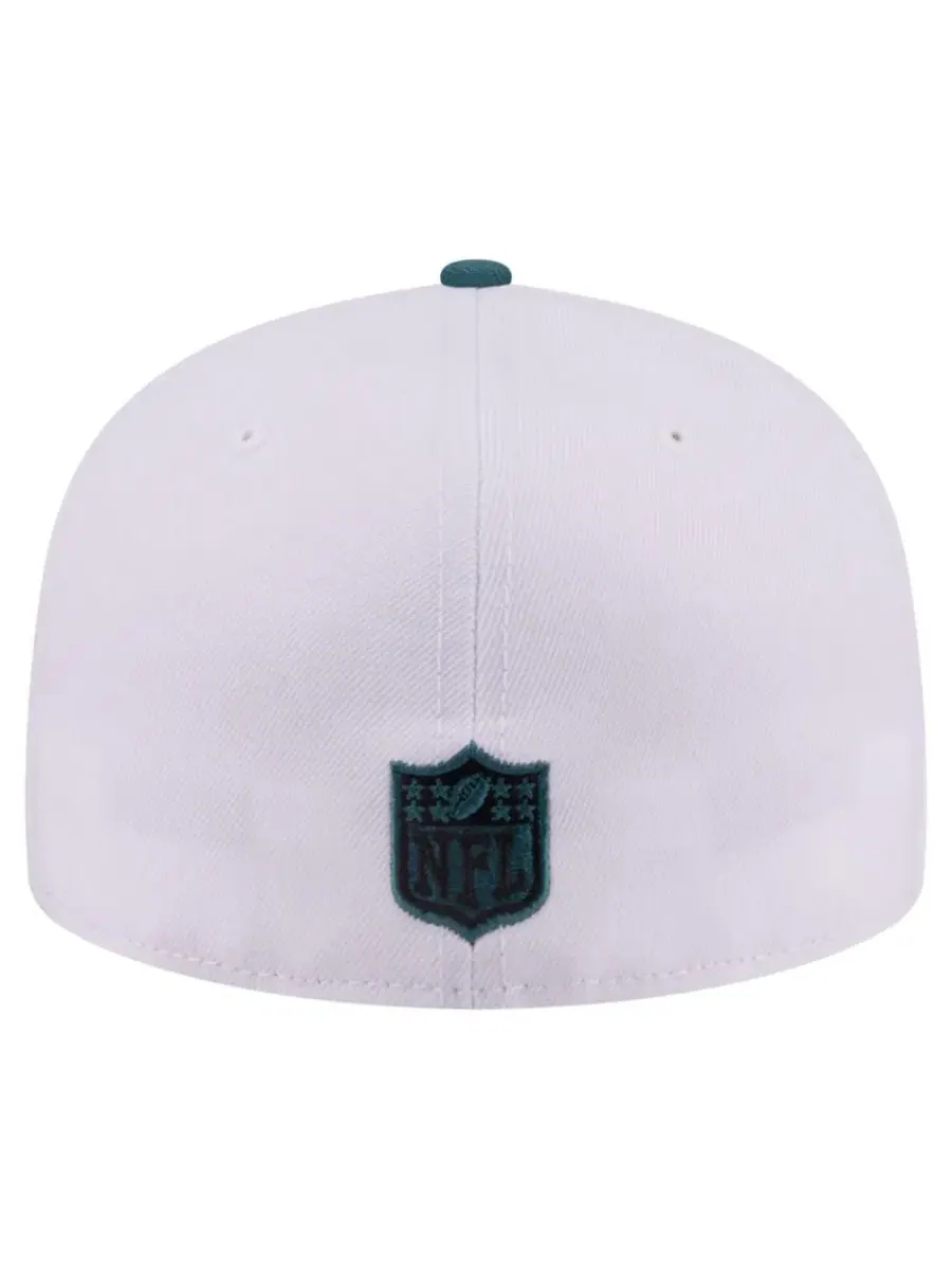 Кепка с вышивкой Philadelphia Eagles Retro Swoop New Era — изображение 4 из 7, белый зеленый