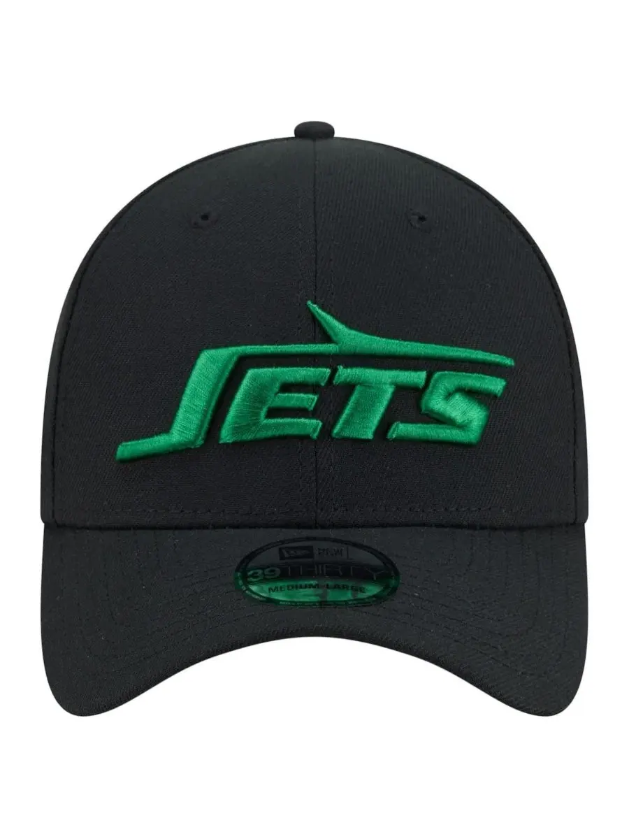 Кепка New Era 39THIRTY с вышитым логотипом команды, New York Jets — изображение 5 из 5, черный