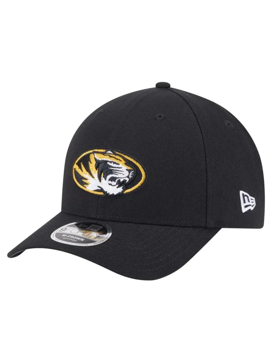 New Era Мужская черная регулируемая бейсболка Missouri Tigers Team Collective 9FORTY M-Crown
