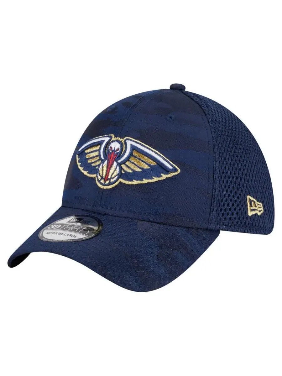 New Era Мужская темно-синяя кепка New Orleans Pelicans с неброским камуфляжным рисунком 39THIRTY