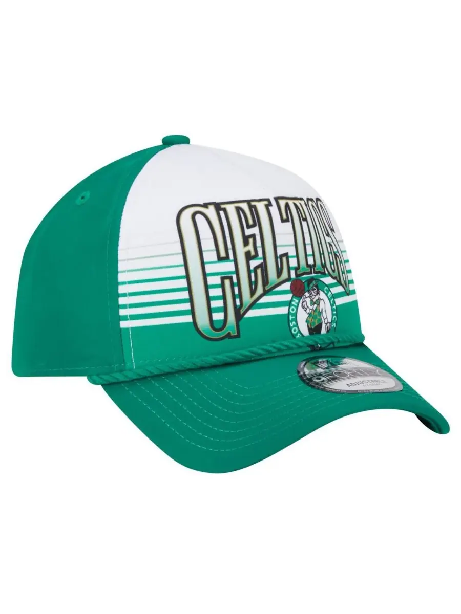 New Era Мужская регулируемая кепка Boston Celtics Throwback Gradient A-Frame 9FORTY — изображение 4 из 5, зеленый