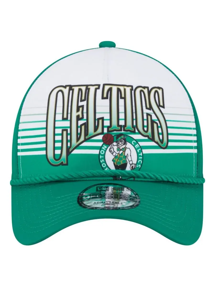 New Era Мужская регулируемая кепка Boston Celtics Throwback Gradient A-Frame 9FORTY — изображение 5 из 5, зеленый