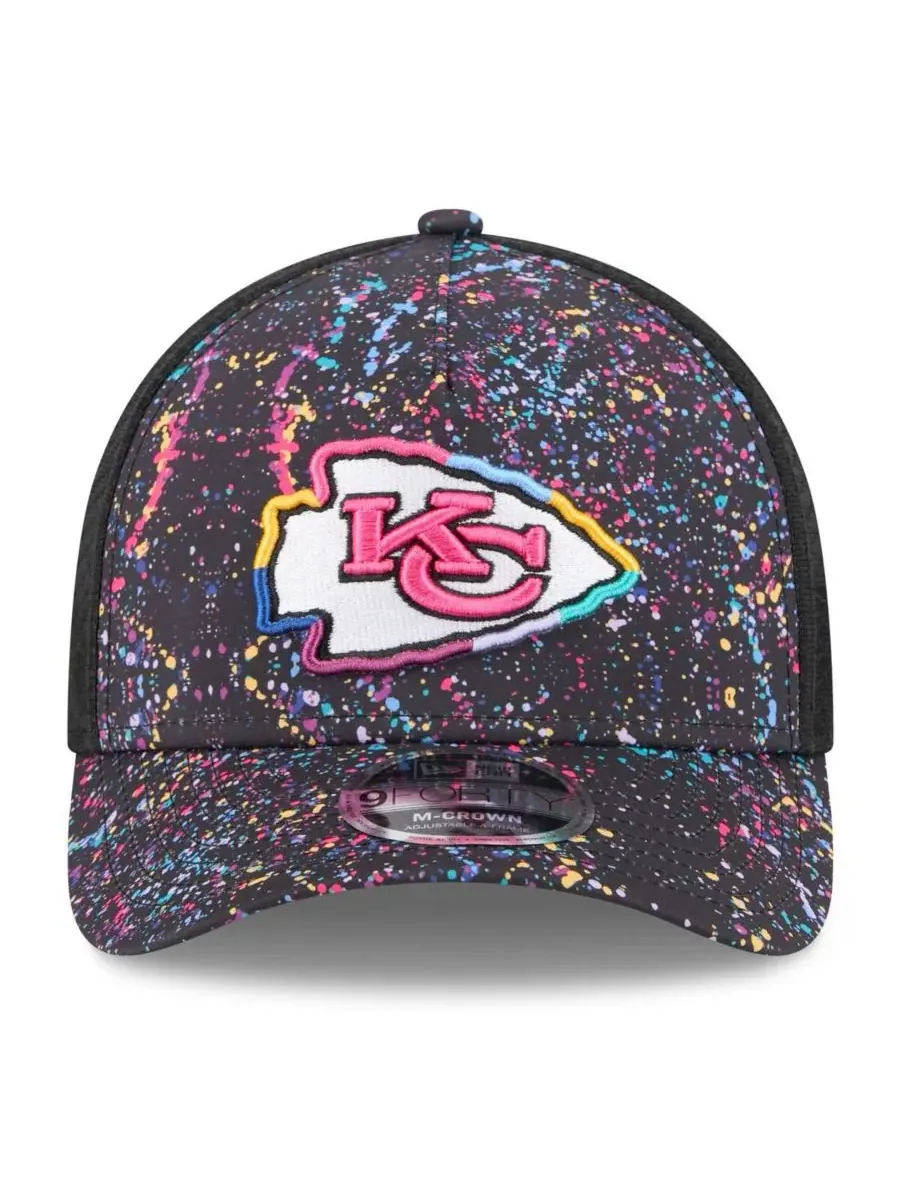 New Era Мужская черная регулируемая кепка Kansas City Chiefs 2025 NFL Crucial Catch 9FORTY — изображение 2 из 4, черный