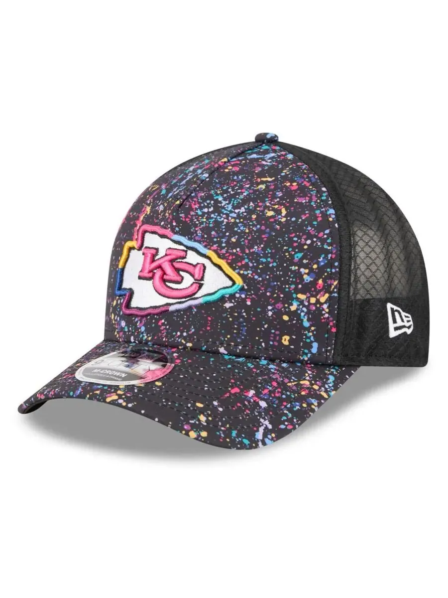 New Era Мужская черная регулируемая кепка Kansas City Chiefs 2025 NFL Crucial Catch 9FORTY — изображение 3 из 4, черный