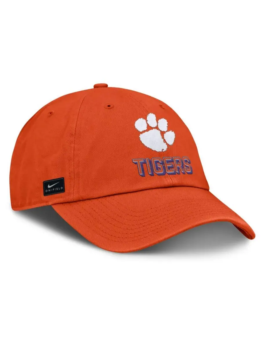 Nike Мужская регулируемая кепка оранжевого цвета с символикой команды Clemson Tigers 2025 On-Field — изображение 3 из 4