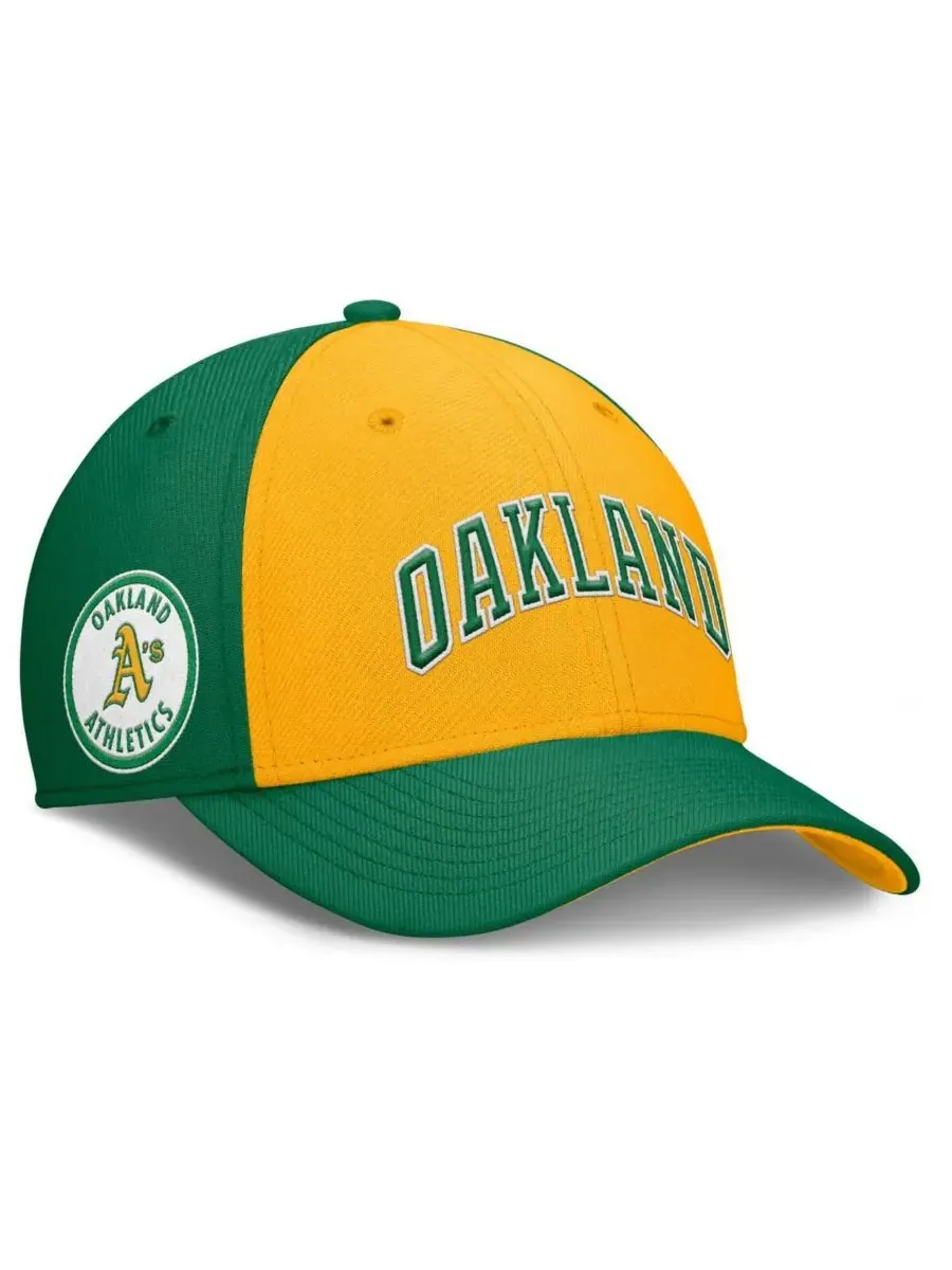 Nike Мужская кепка Oakland Athletics Rise Swoosh Performance Flex
