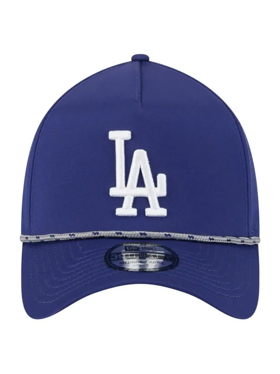 Мужская бейсболка Royal Los Angeles Dodgers 39THIRTY A-Frame Perforated Flex Hat New Era — изображение 4 из 5, королевский